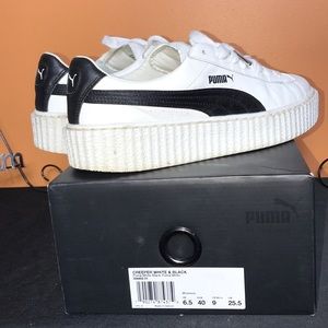 Fenty black and white puma creepers